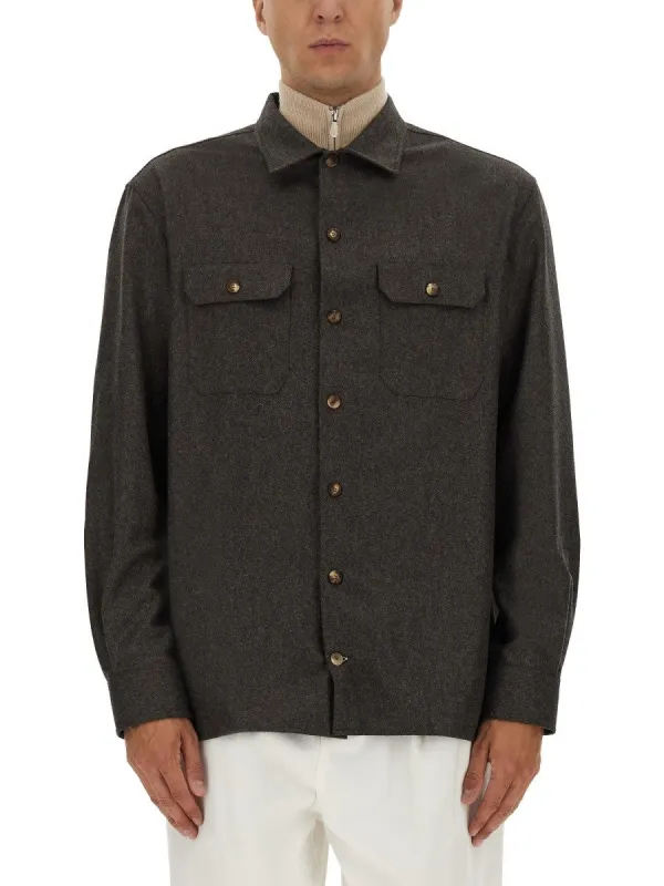 Brunello Cucinelli VIRGIN WOOL FLANNEL OVERSHIRT sold by Siebentaschen