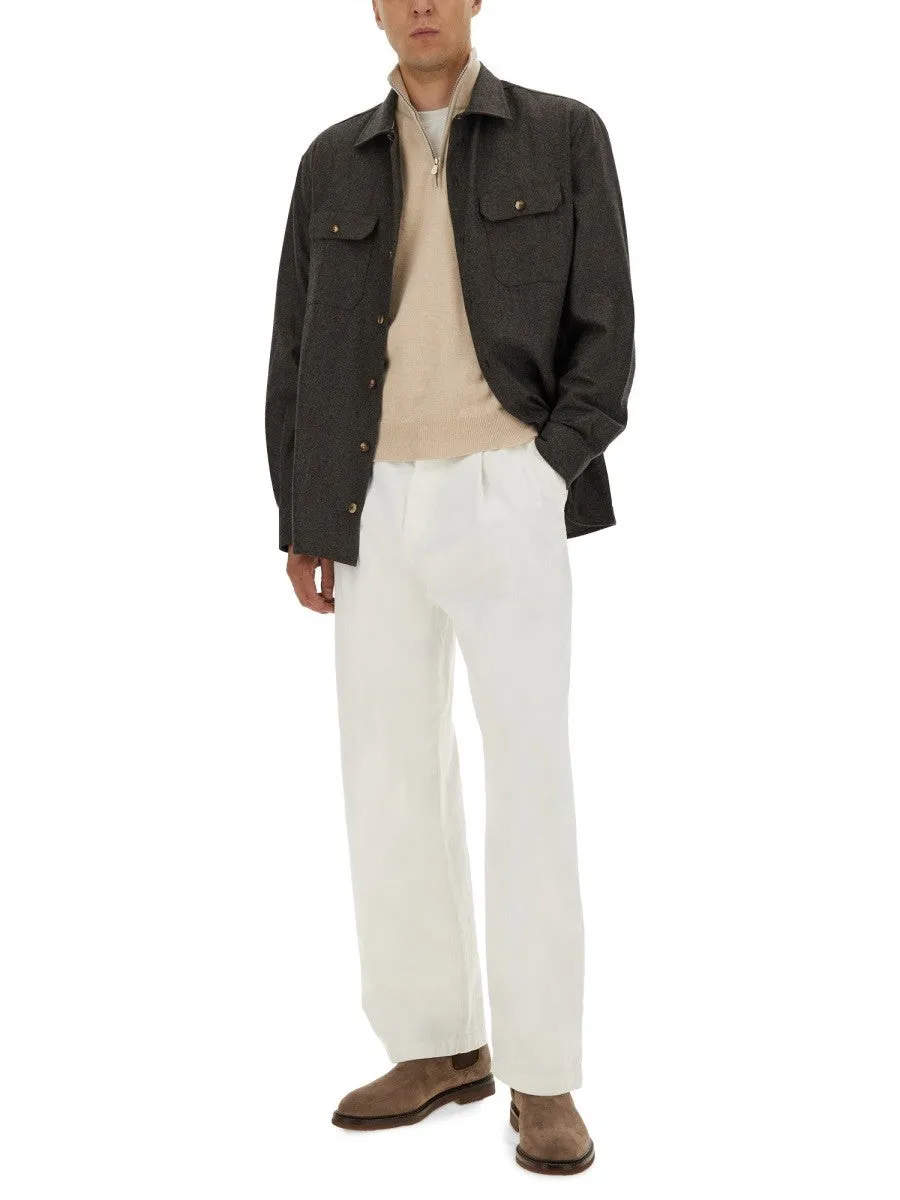 Brunello Cucinelli VIRGIN WOOL FLANNEL OVERSHIRT sold by Siebentaschen product image thumbnail 2