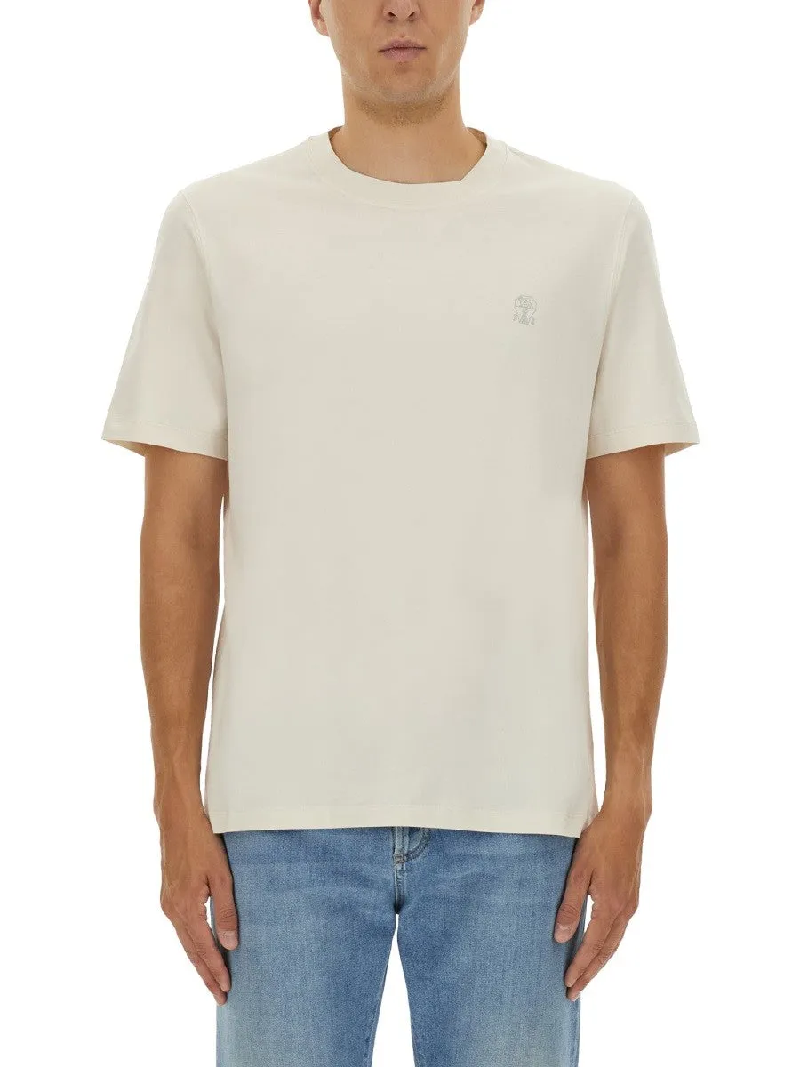 Brunello Cucinelli T-SHIRT WITH LOGO sold by Siebentaschen