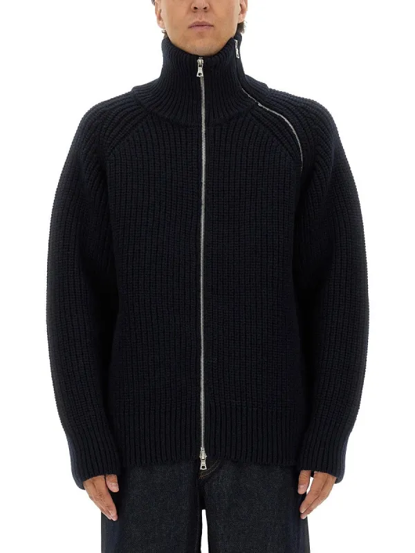 Dries Van Noten ZIPPERED WOOL SWEATER sold by Siebentaschen