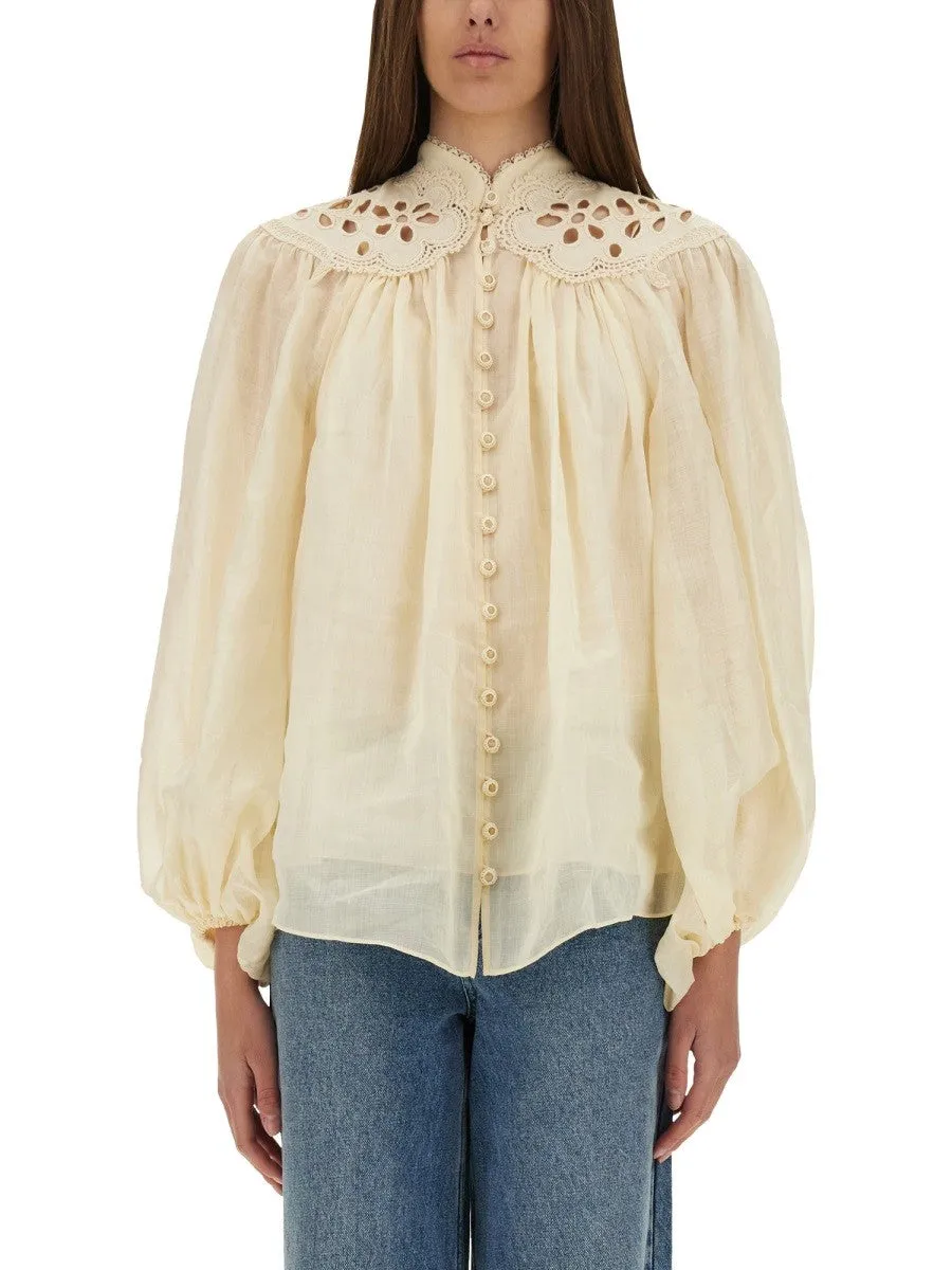 ZIMMERMANN EMBROIDERED BLOUSE "COCO" sold by Siebentaschen