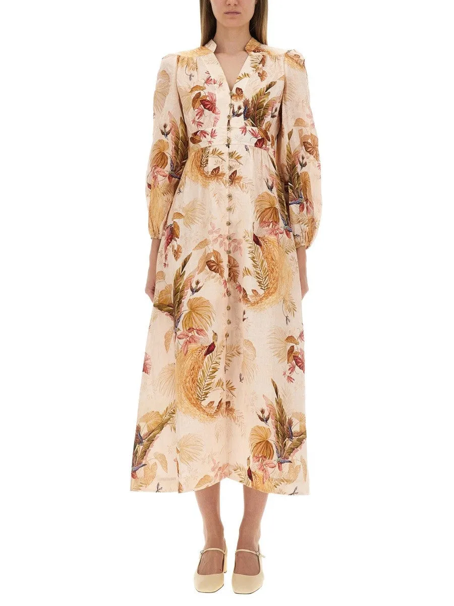 ZIMMERMANN "ASCENSION PLUNGE" MIDI DRESS sold by Siebentaschen