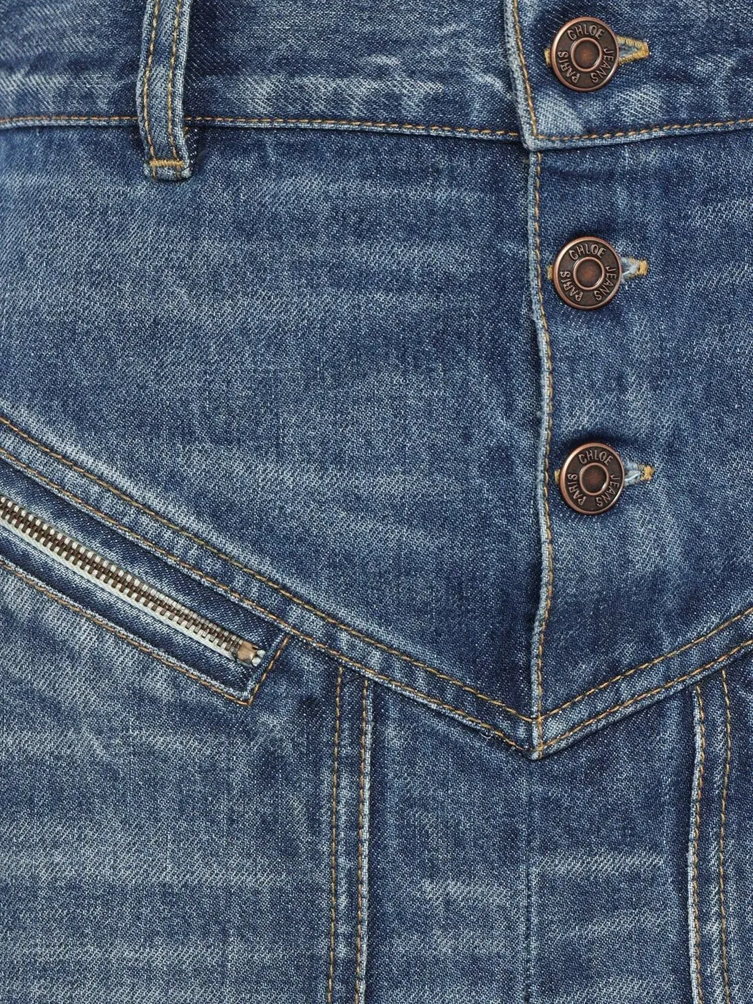 CHLOE' Denim midi skirt sold by Siebentaschen product image thumbnail 5