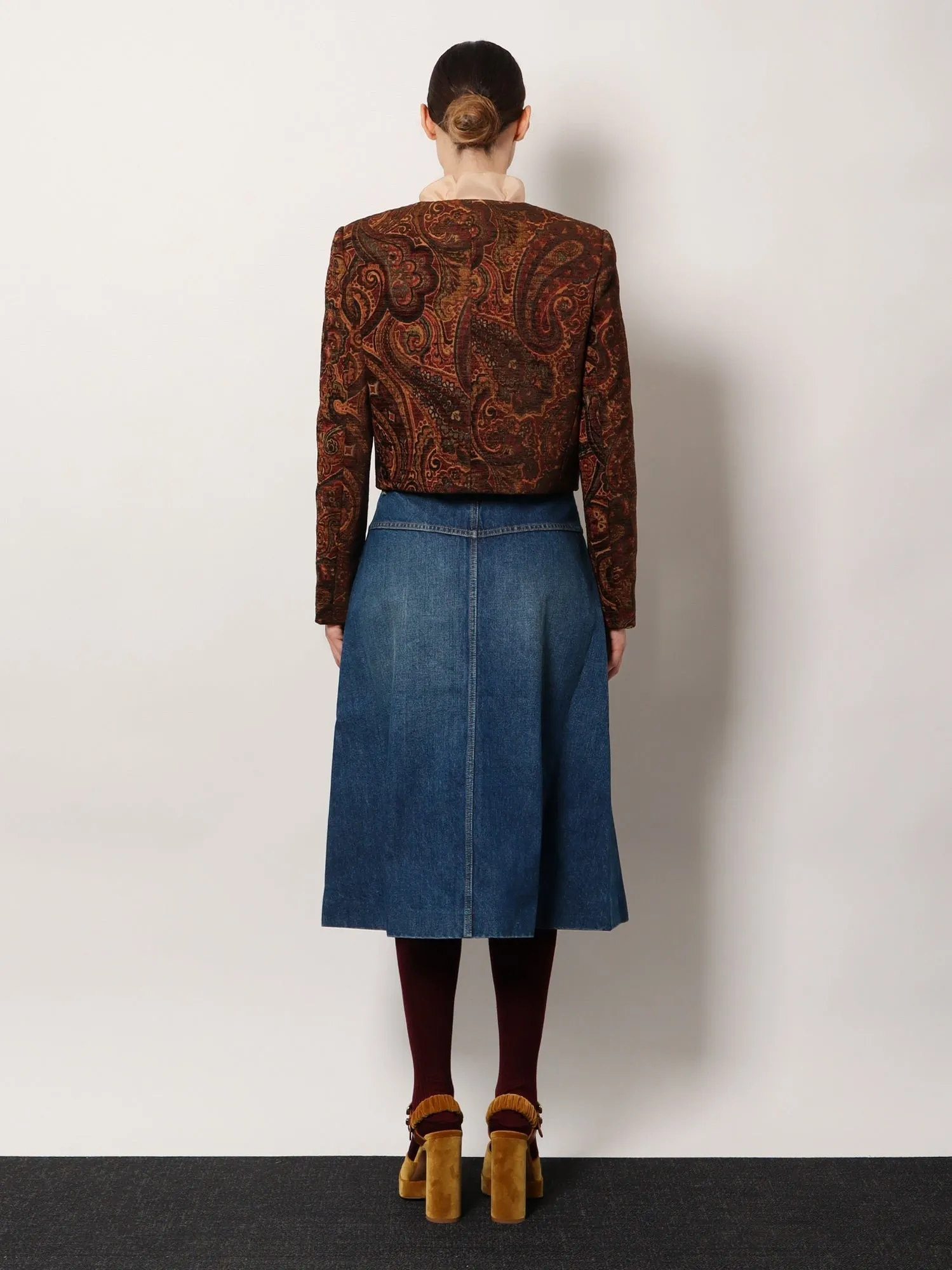 CHLOE' Denim midi skirt sold by Siebentaschen product image thumbnail 3