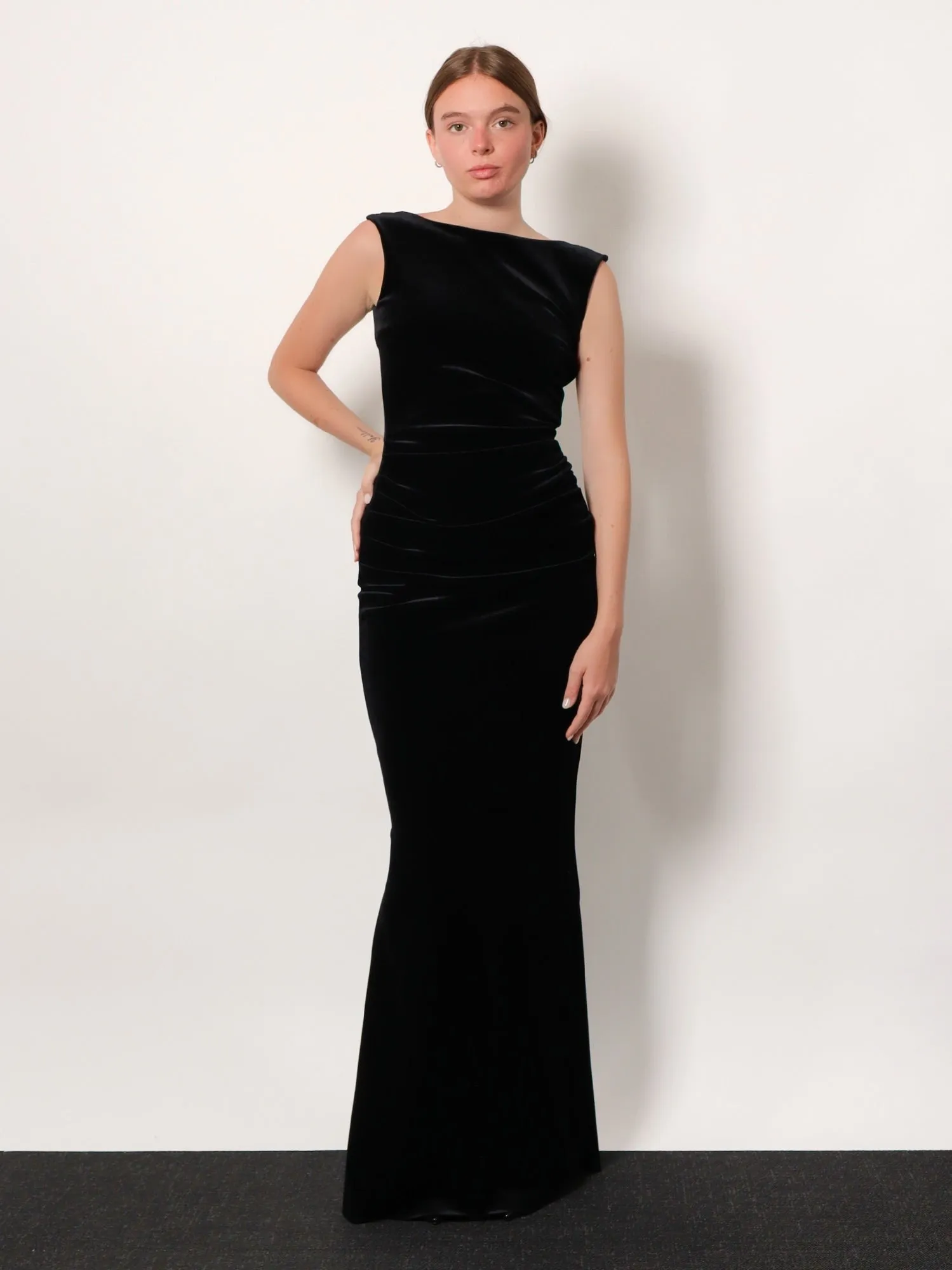 CHIARA BONI Nima velvet long dress sold by Siebentaschen product image thumbnail 2