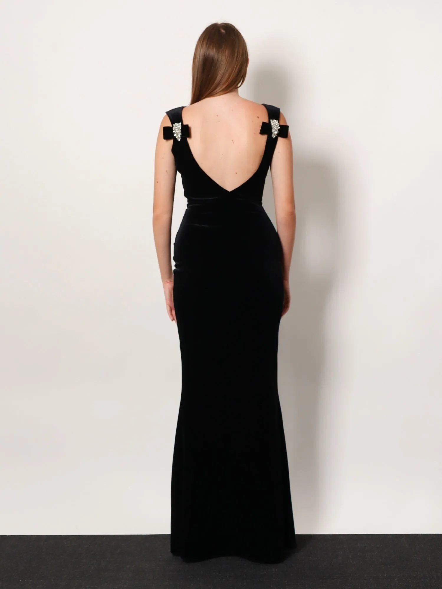 CHIARA BONI Nima velvet long dress sold by Siebentaschen product image thumbnail 3