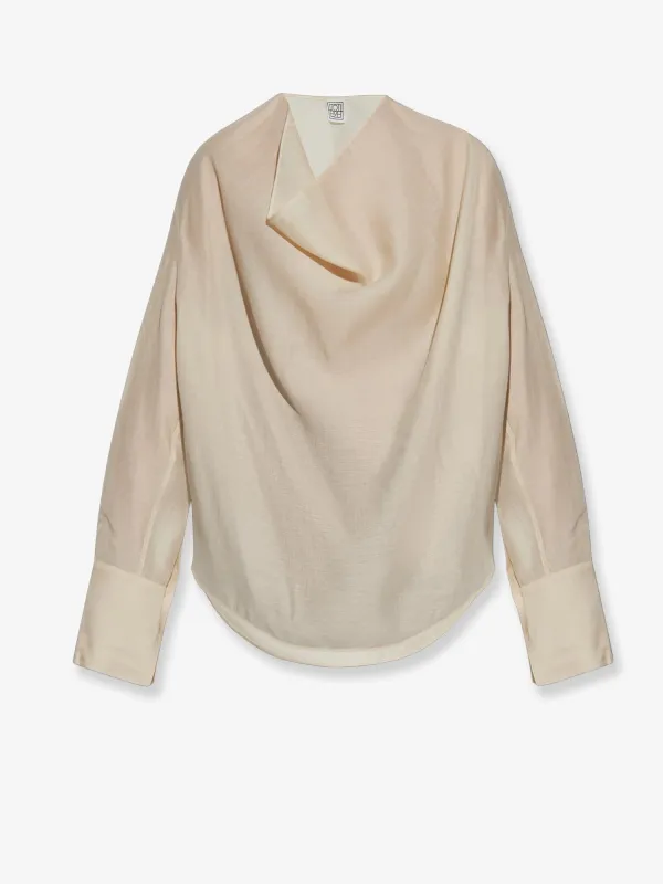 TOTEME Lyocell and linen blend shirt sold by Siebentaschen