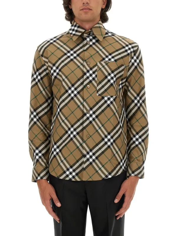 Burberry SHIRT WITH CHECK PATTERN sold by Siebentaschen