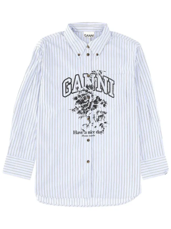 GANNI LOGO PRINT SHIRT sold by Siebentaschen