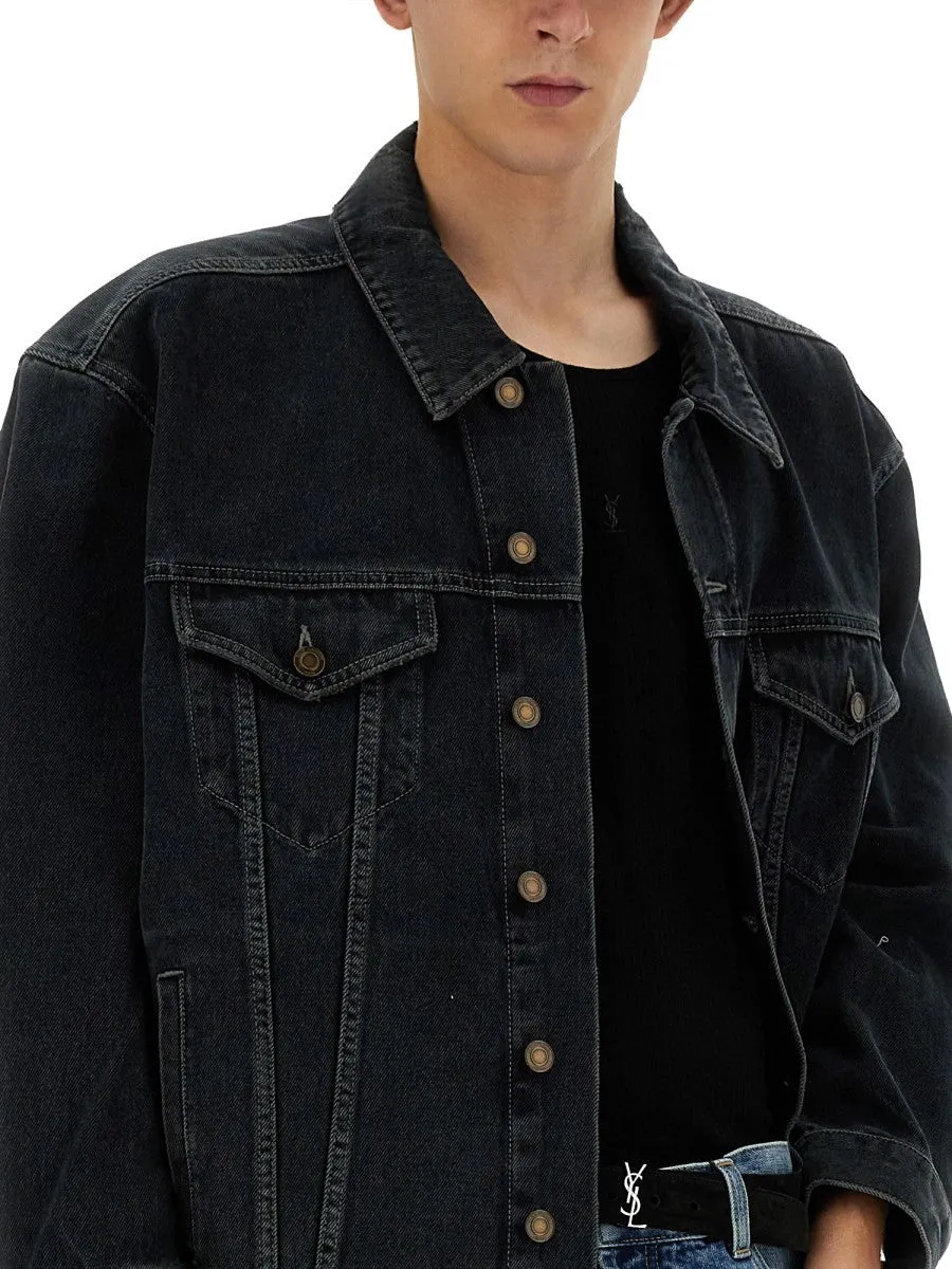 Saint Laurent OVERSIZED DENIM JACKET sold by Siebentaschen product image thumbnail 4