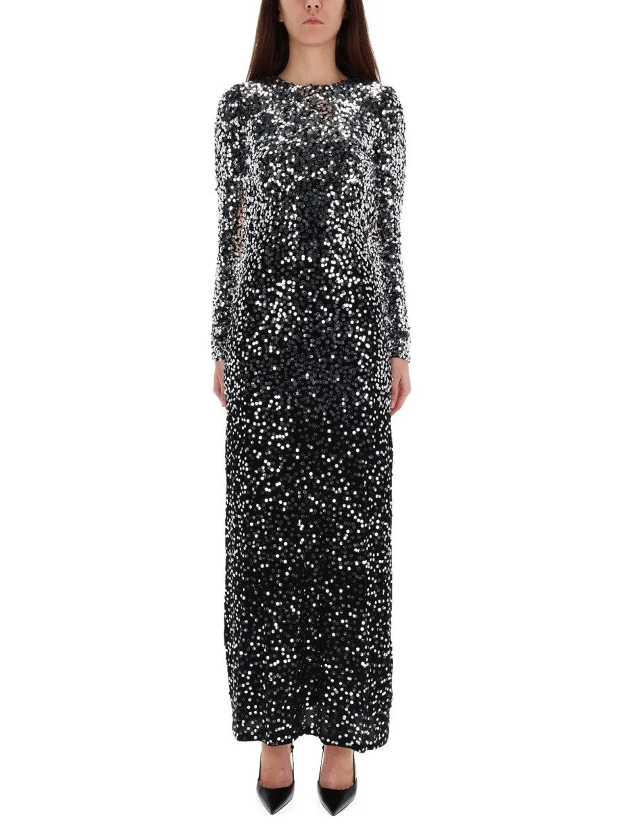 RABANNE LONG DRESS WITH SEQUINS sold by Siebentaschen