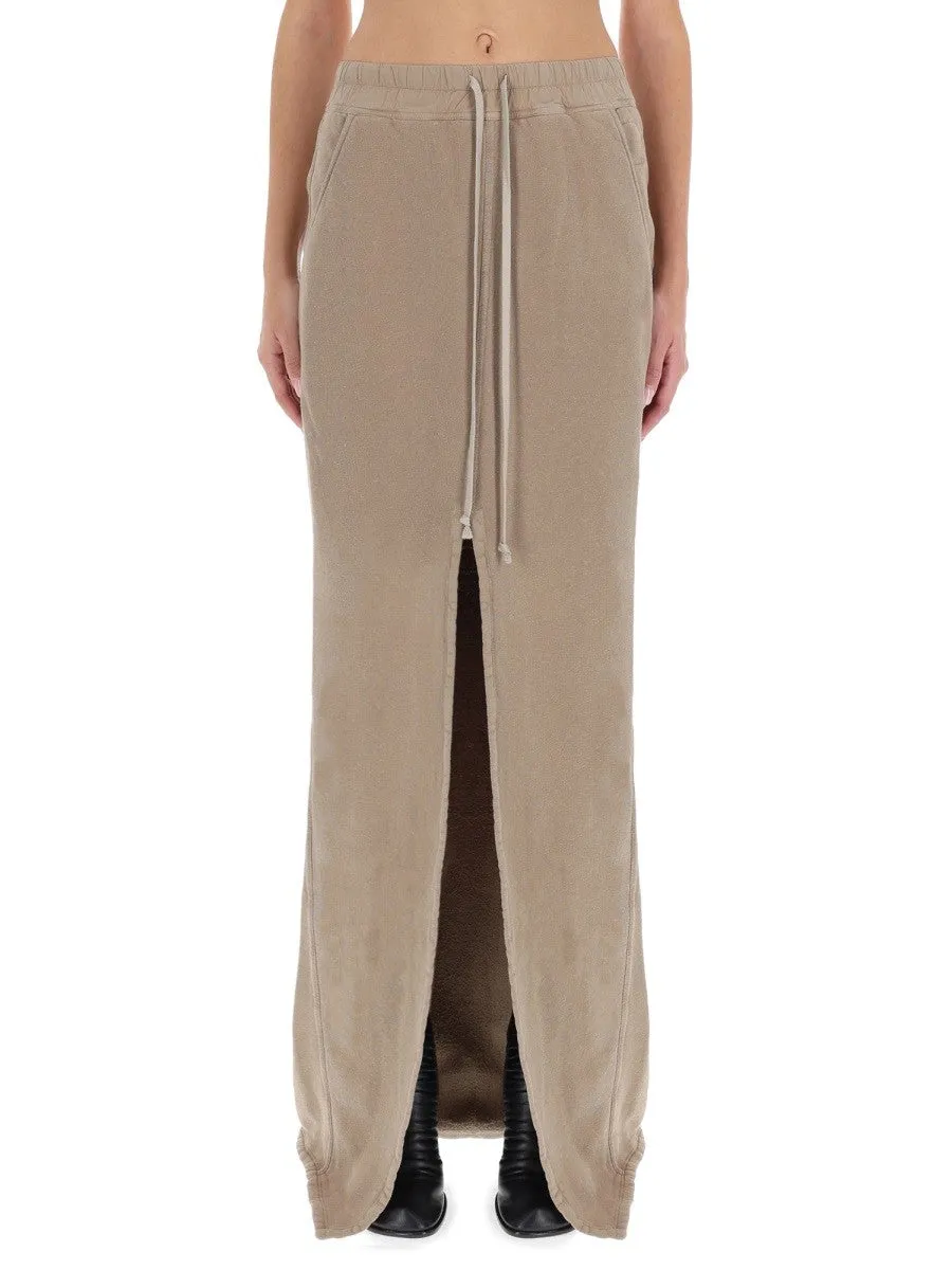RICK OWENS DRKSHDW LONG "PHILEG PILLAR" SKIRT sold by Siebentaschen