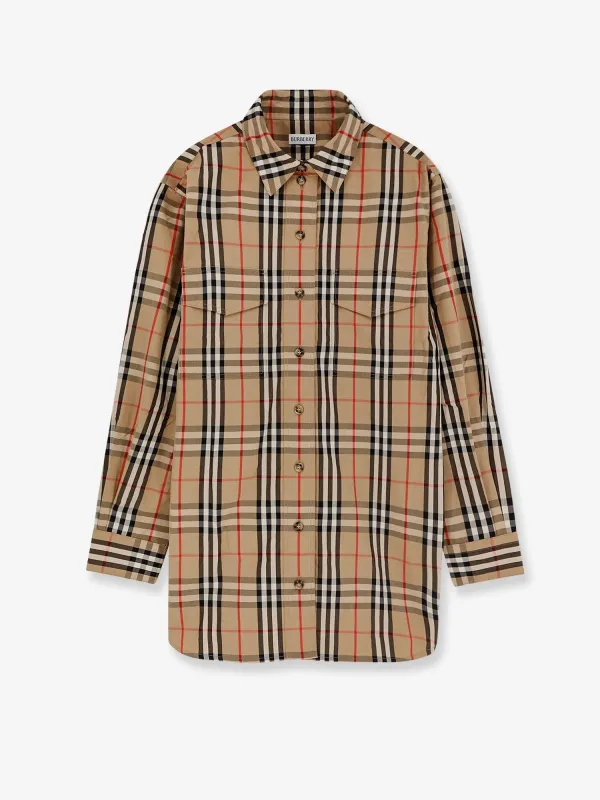Burberry Cotton shirt with Check print sold by Siebentaschen