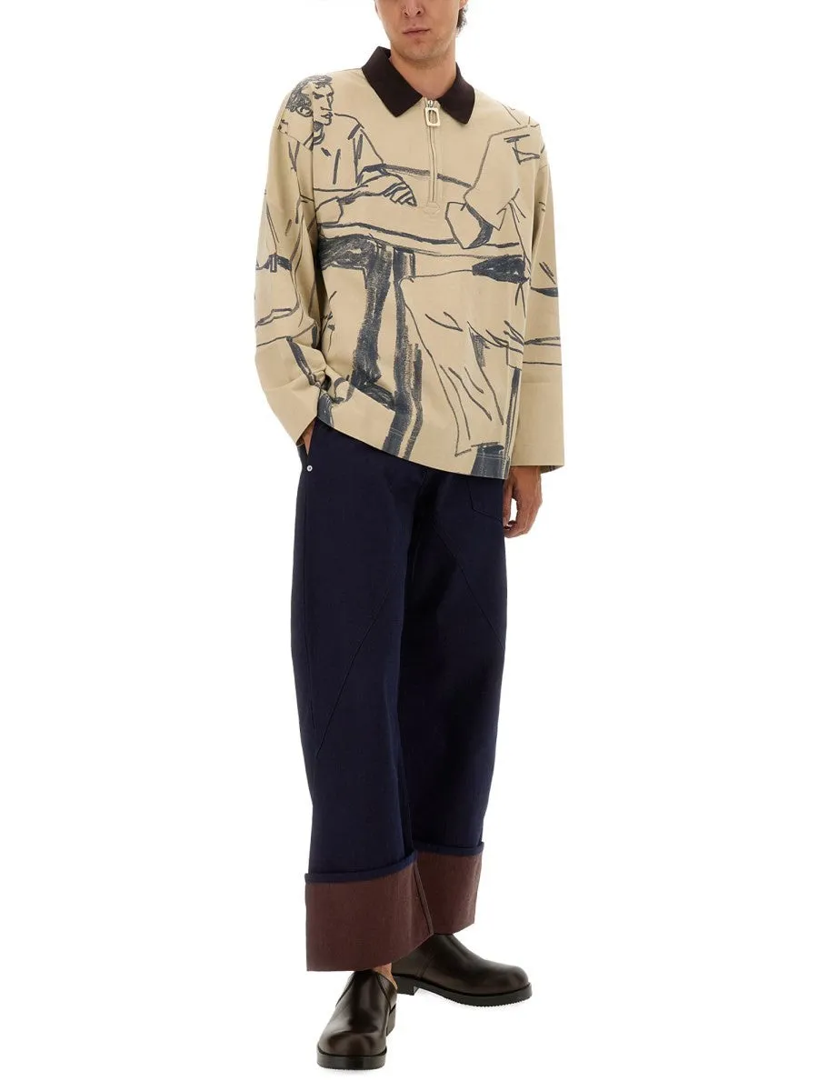 jw anderson RUGBY POLO SHIRT WITH PRINT sold by Siebentaschen product image thumbnail 2