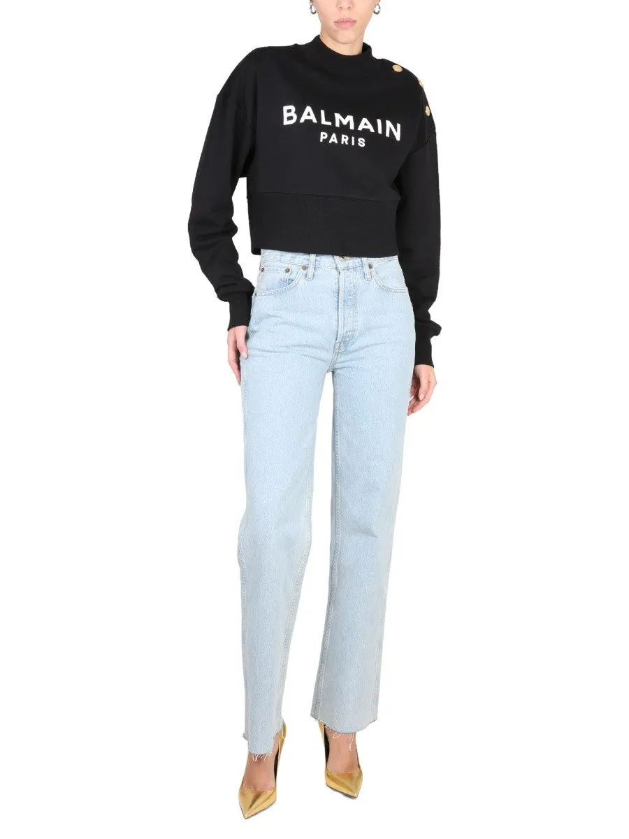 Balmain SWEATSHIRT WITH LOGO PRINT sold by Siebentaschen product image thumbnail 2