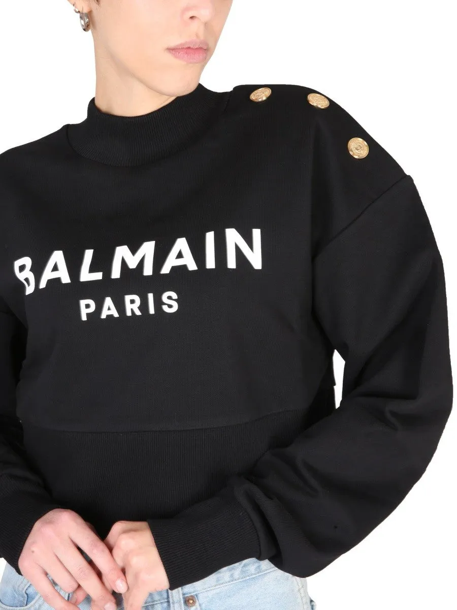 Balmain SWEATSHIRT WITH LOGO PRINT sold by Siebentaschen product image thumbnail 4