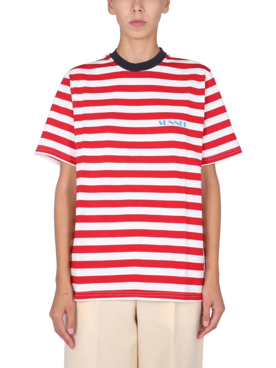 SUNNEI X ELEONORA BONUCCI T-SHIRT WITH MINI LOGO sold by Siebentaschen