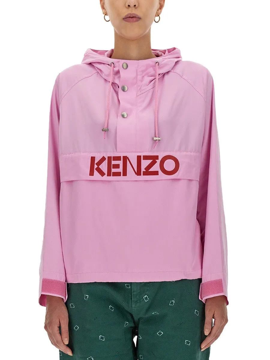 Kenzo LOGO PRINT WINDBREAKER sold by Siebentaschen
