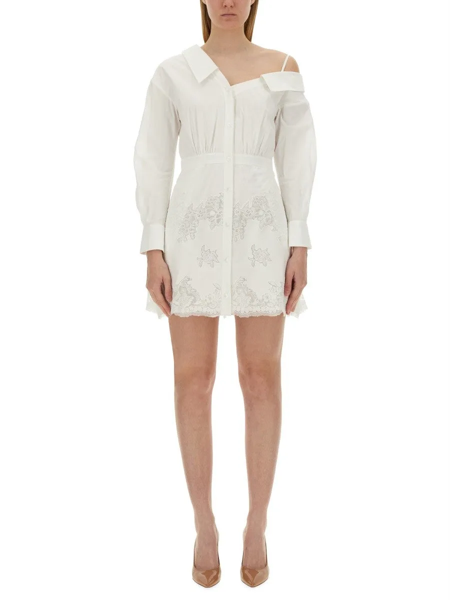 SELF-PORTRAIT COTTON LACE MINI DRESS sold by Siebentaschen