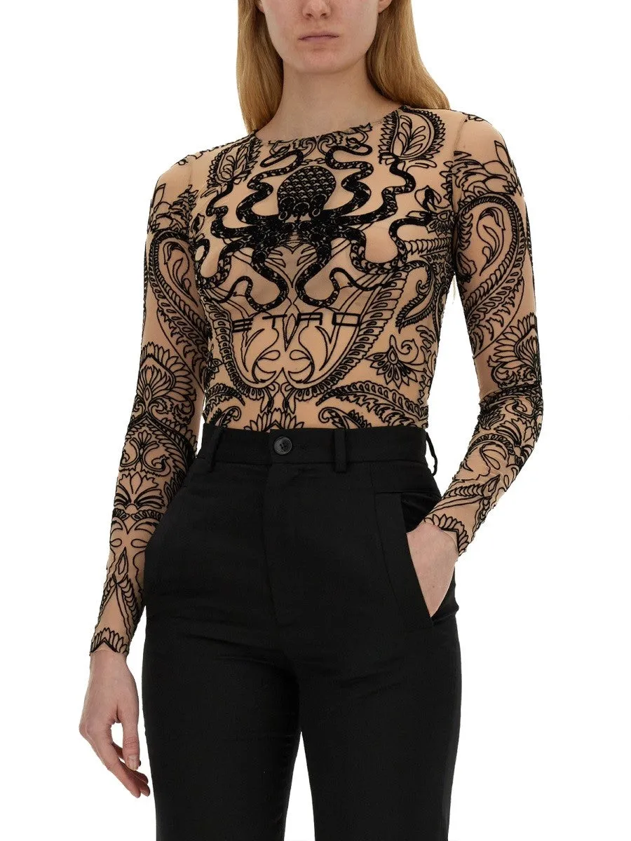 Etro FLOCKED TULLE TOP sold by Siebentaschen product image thumbnail 4