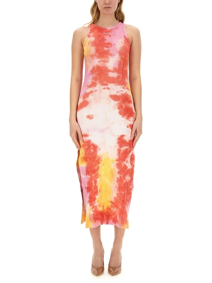 msgm DRESS WITH TIE & DYE TREATMENT sold by Siebentaschen