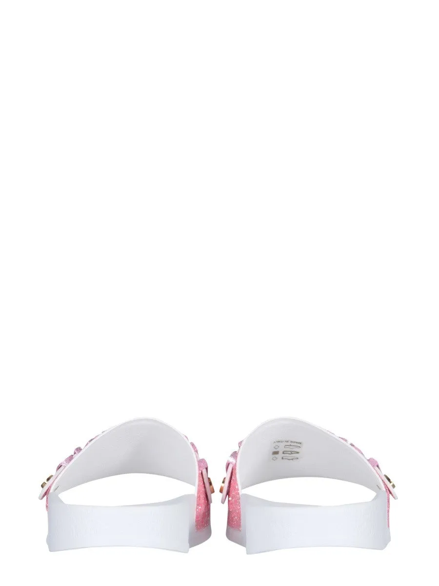 Moschino LETTERING LOGO SLIDE SANDALS sold by Siebentaschen product image thumbnail 3