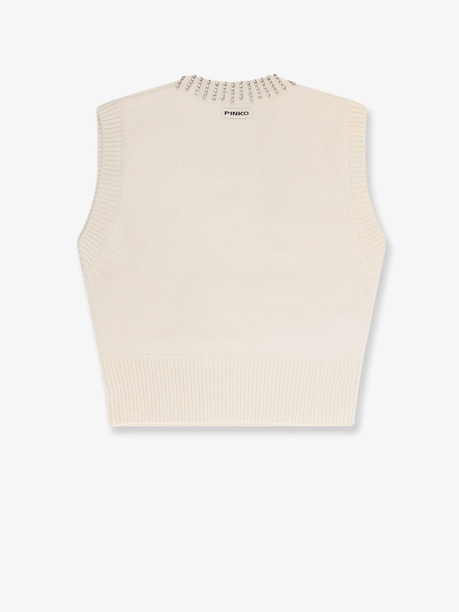 Pinko Wool blend vest with rhinestones sold by Siebentaschen product image thumbnail 2