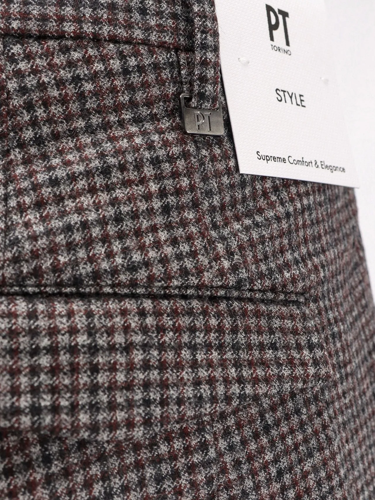 Pt Torino Madras wool trousers sold by Siebentaschen product image thumbnail 3