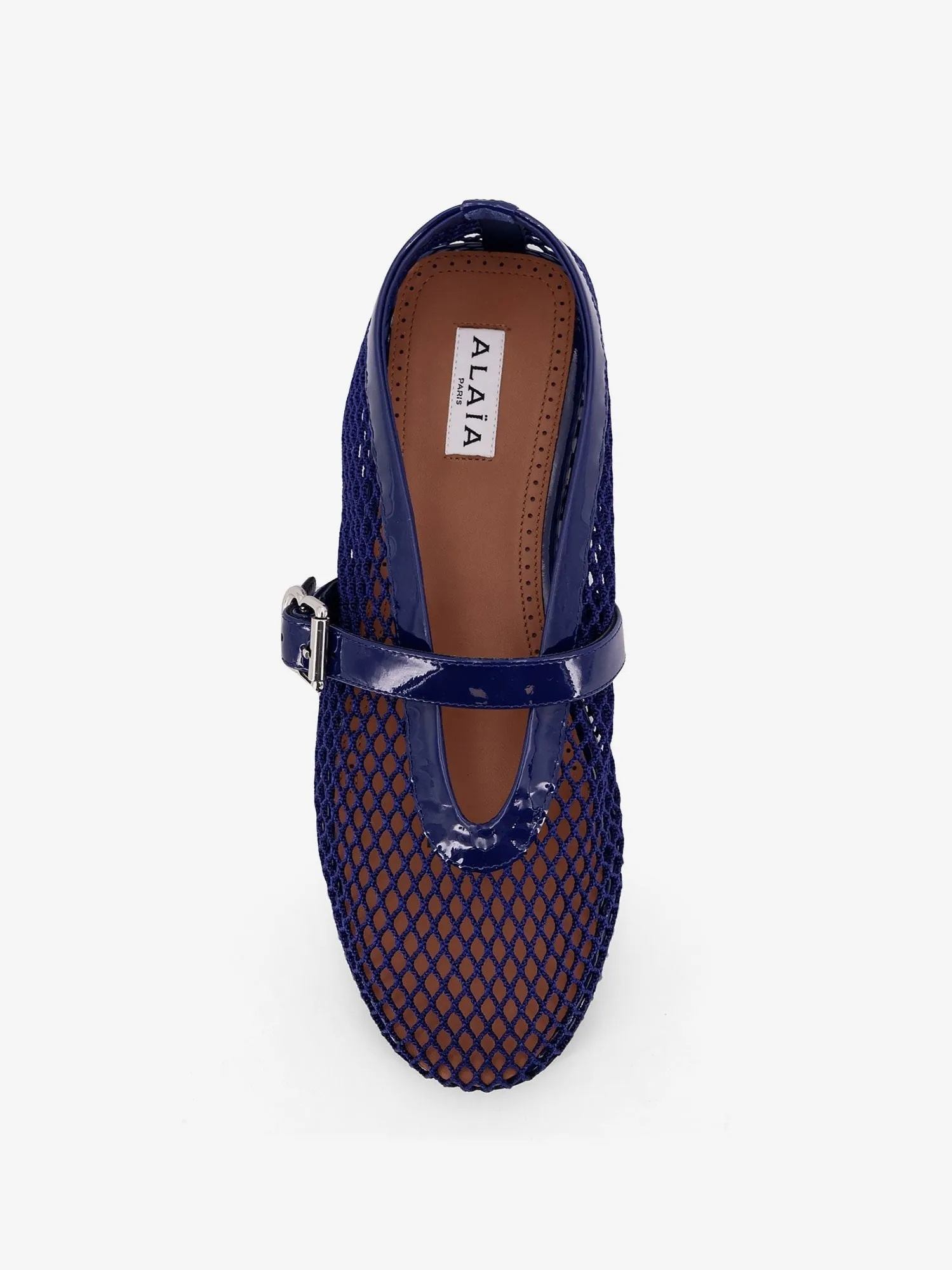 ALAIA Mesh Ballet Flats with patent leather profile sold by Siebentaschen product image thumbnail 4