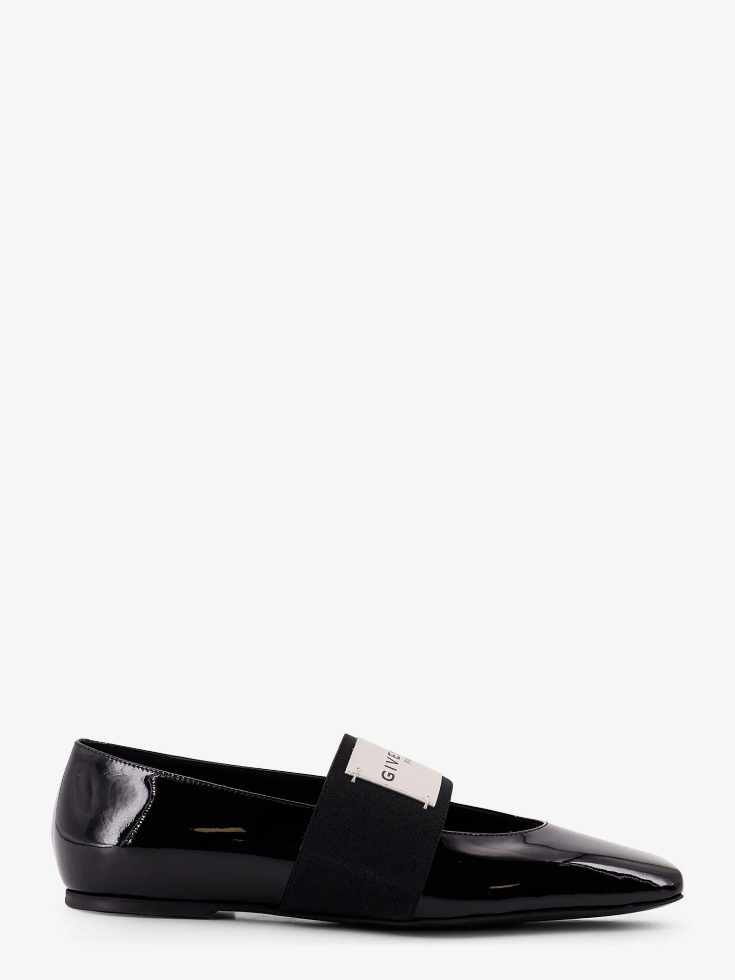 Givenchy Patent leather ballerinas with maxi logo label sold by Siebentaschen