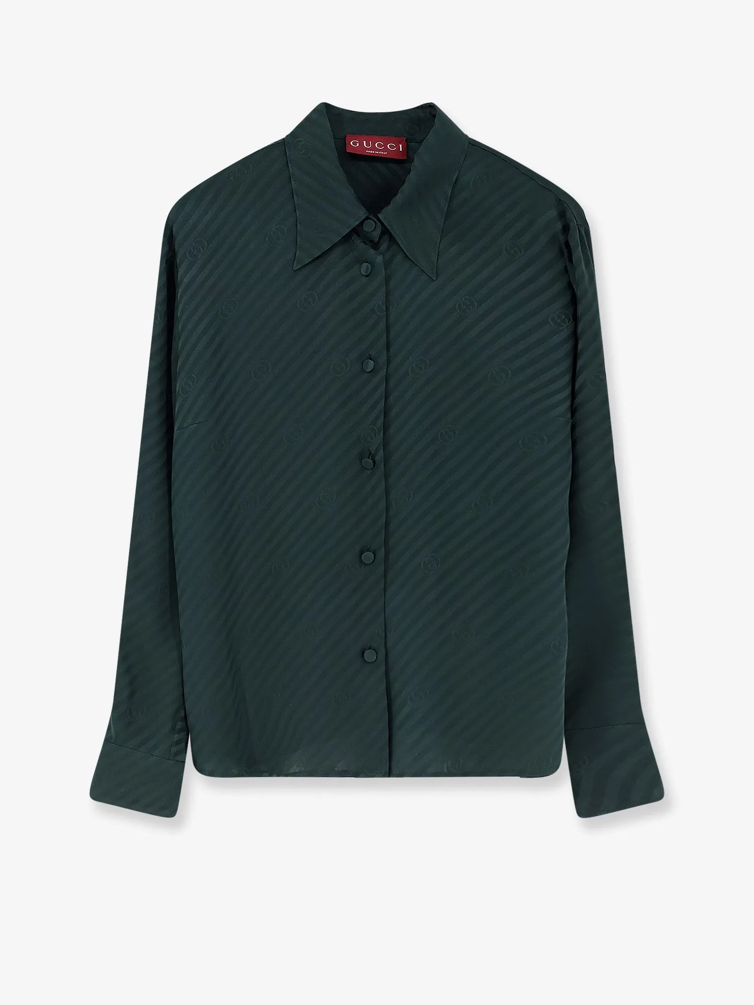 Gucci Silk shirt with diagonal motif sold by Siebentaschen