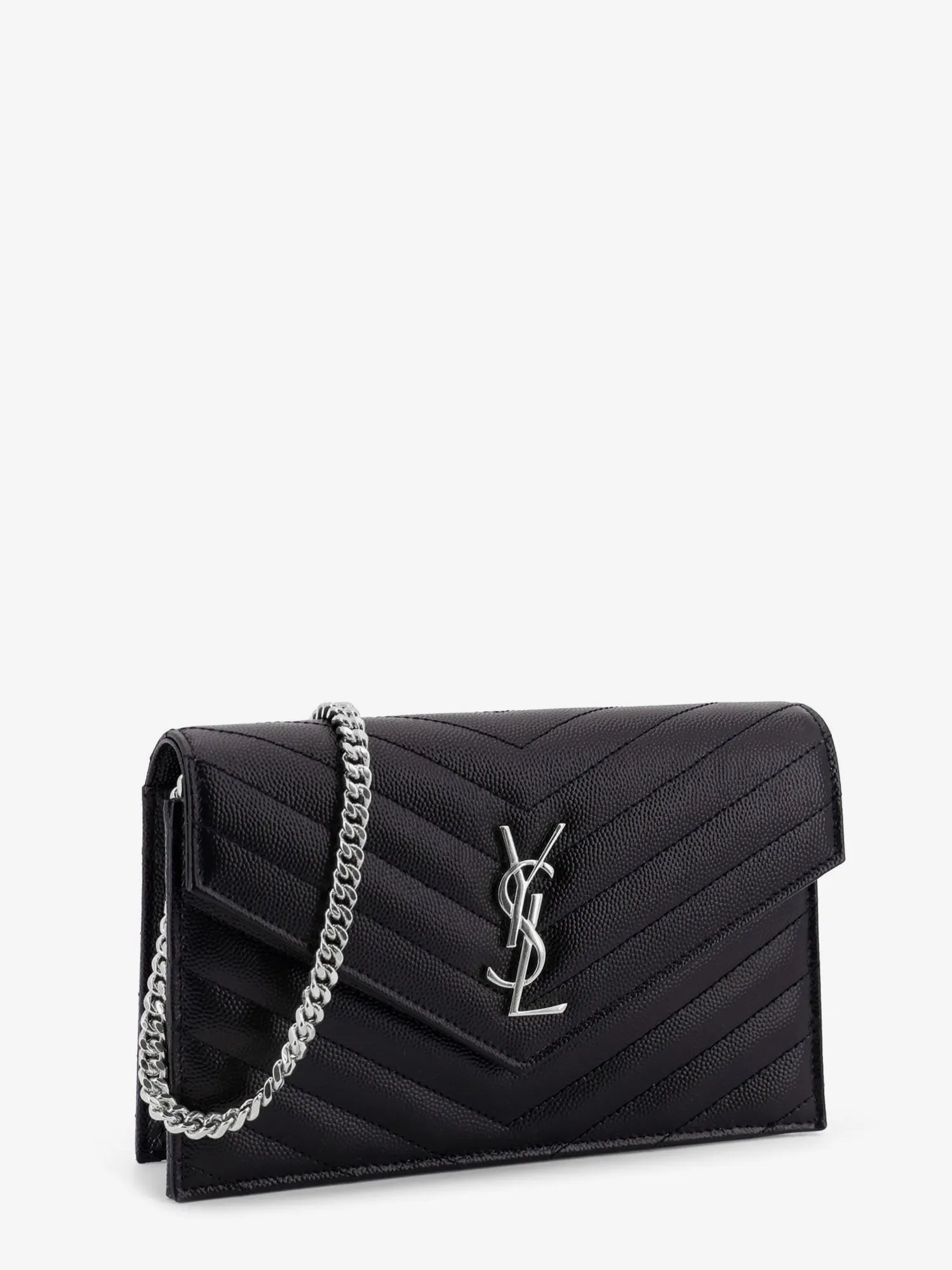 Saint Laurent Envelope leather wallet crossbody bag with chain shoulder strap sold by Siebentaschen product image thumbnail 3