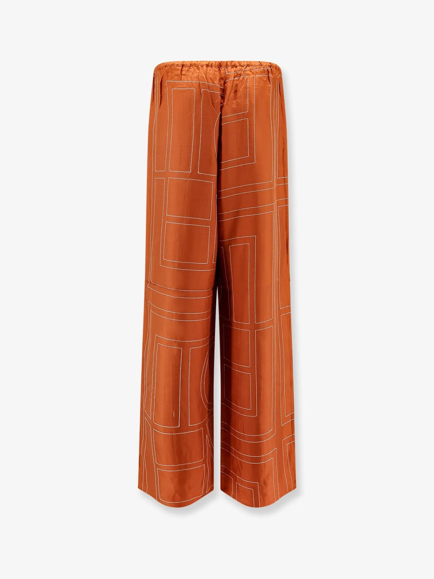 TOTEME Silk trousers with monogram logo embroidery sold by Siebentaschen product image thumbnail 4