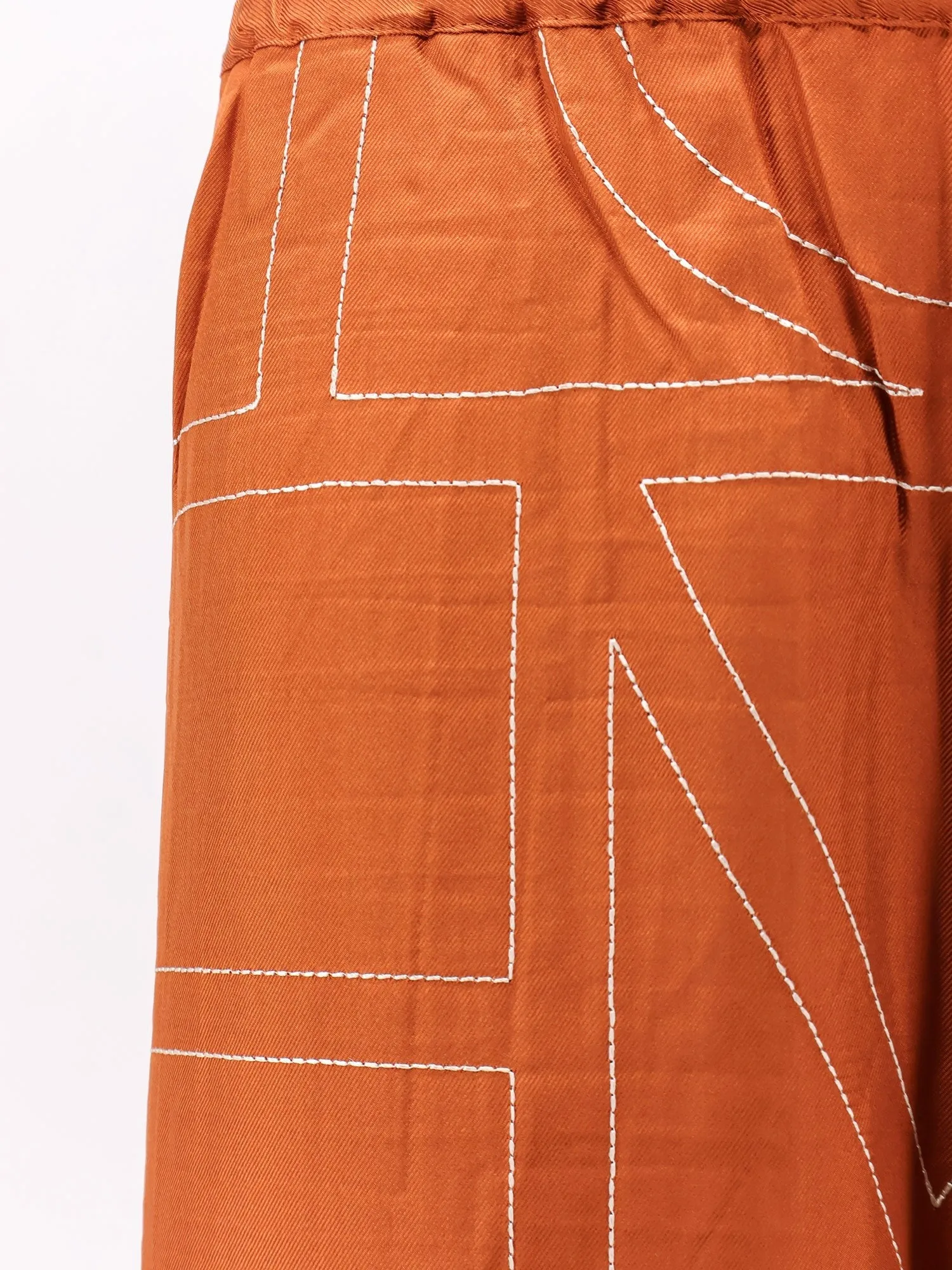 TOTEME Silk trousers with monogram logo embroidery sold by Siebentaschen product image thumbnail 5