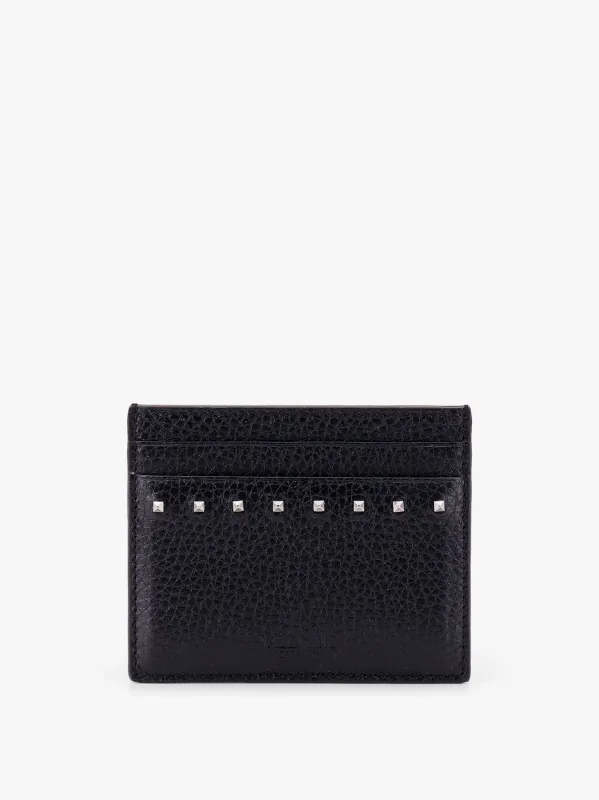 Valentino Garavani GARNET CALFSKIN "ROCKSTUD" CARD HOLDER sold by Siebentaschen