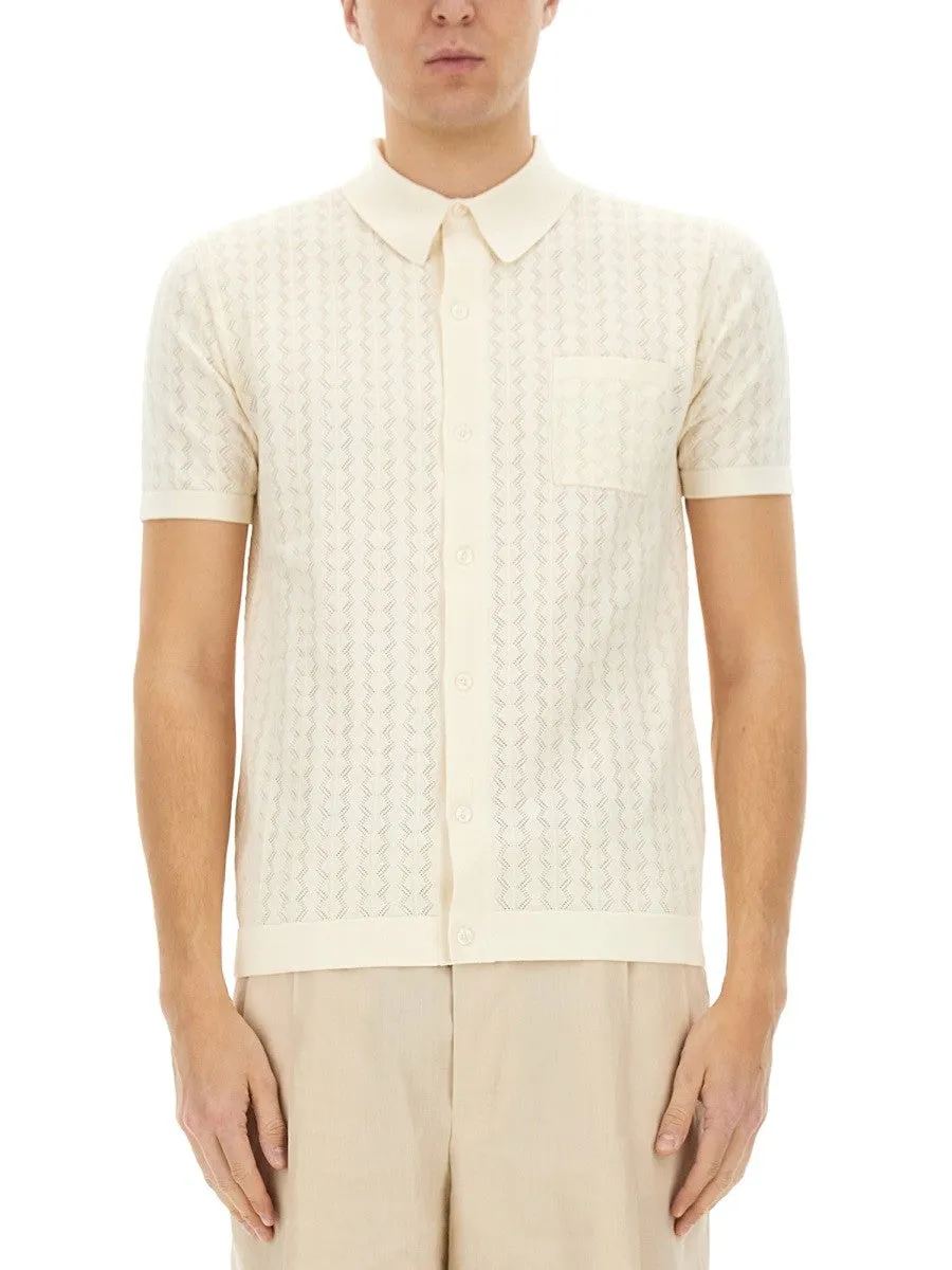 Dolce & Gabbana PERFORATED COTTON KNIT SHIRT sold by Siebentaschen