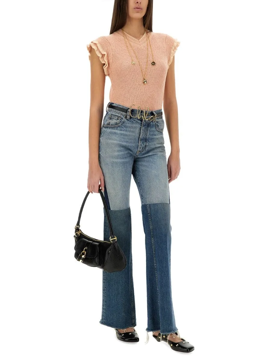 CHLOÉ SHORT-SLEEVED WOOL KNIT TOP sold by Siebentaschen product image thumbnail 2