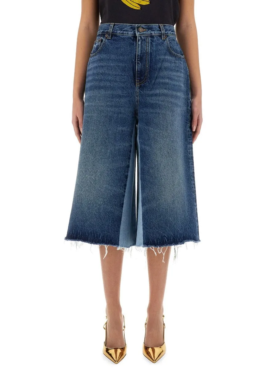 CHLOÉ PATCHWORK DENIM BERMUDA SHORTS sold by Siebentaschen