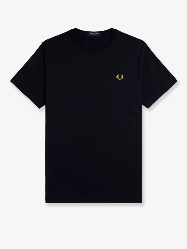 FRED PERRY Cotton t-shirt with logo embroidery sold by Siebentaschen