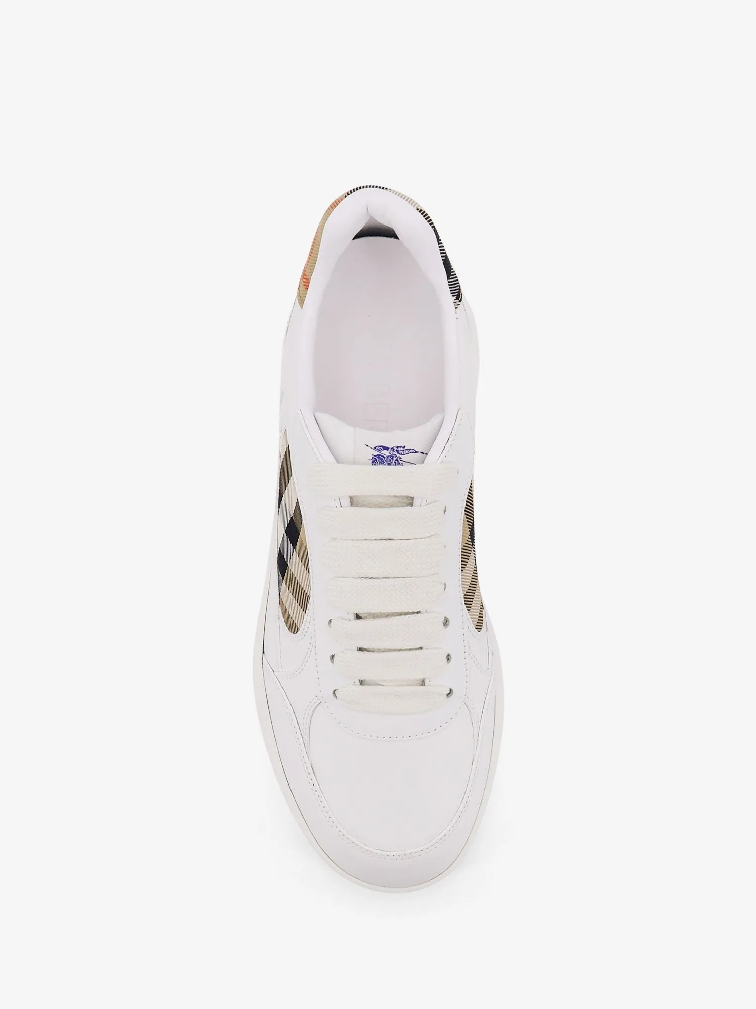Burberry Low-top leather sneakers with check inserts sold by Siebentaschen product image thumbnail 5