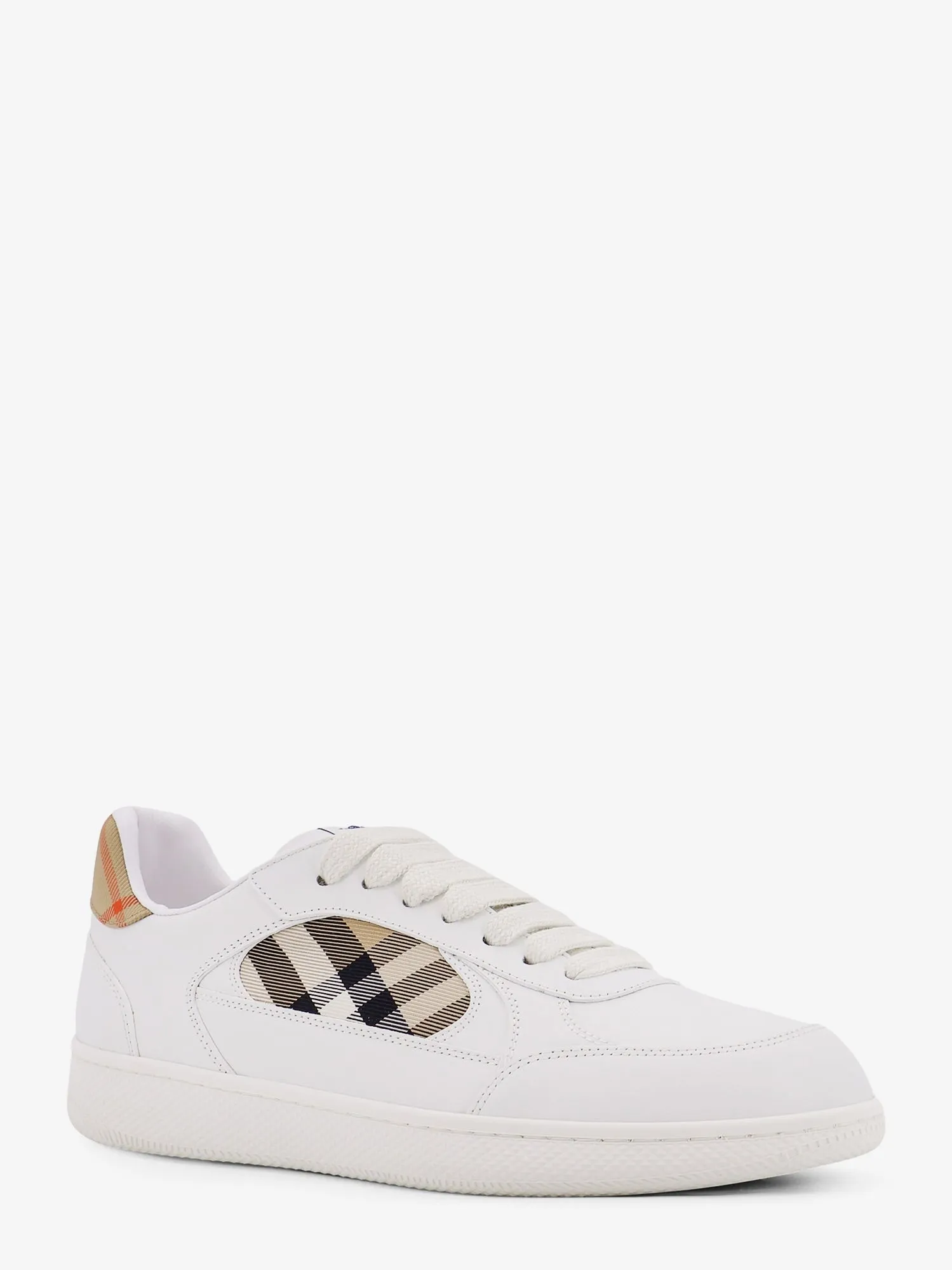 Burberry Low-top leather sneakers with check inserts sold by Siebentaschen product image thumbnail 2