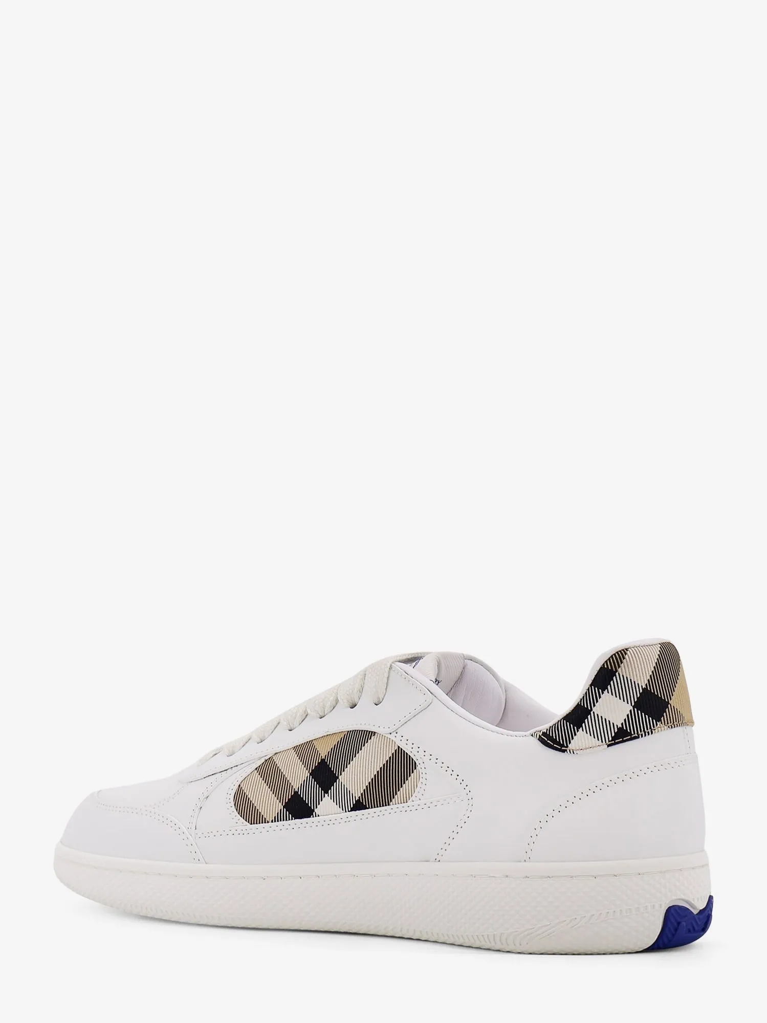Burberry Low-top leather sneakers with check inserts sold by Siebentaschen product image thumbnail 3