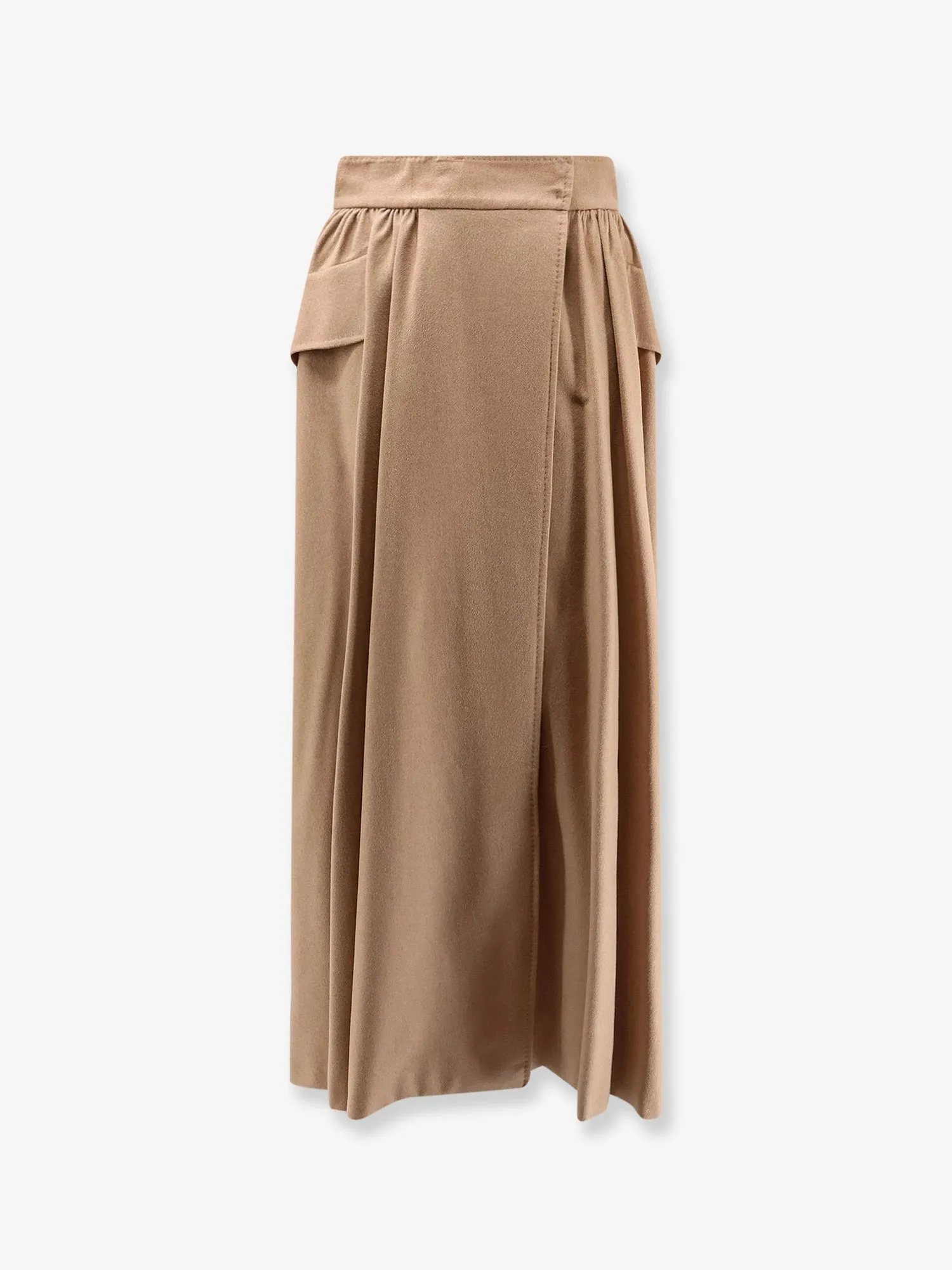 Max Mara Eufemia camel long skirt sold by Siebentaschen