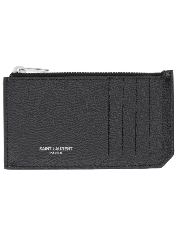 Saint Laurent ZIPPERED CARD HOLDER sold by Siebentaschen