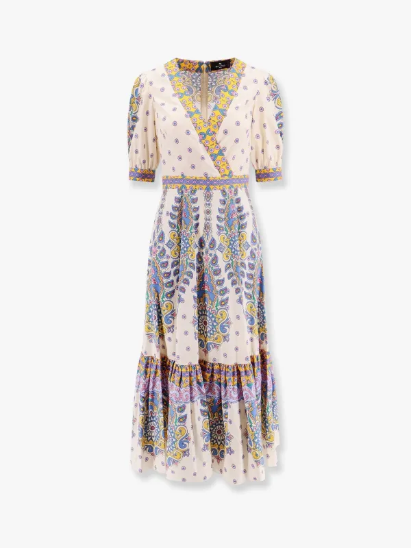 Etro Flounced cotton dress sold by Siebentaschen