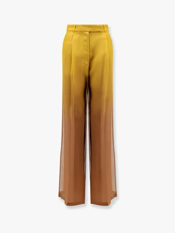 Max Mara Baffo silk trousers with shaded effect sold by Siebentaschen