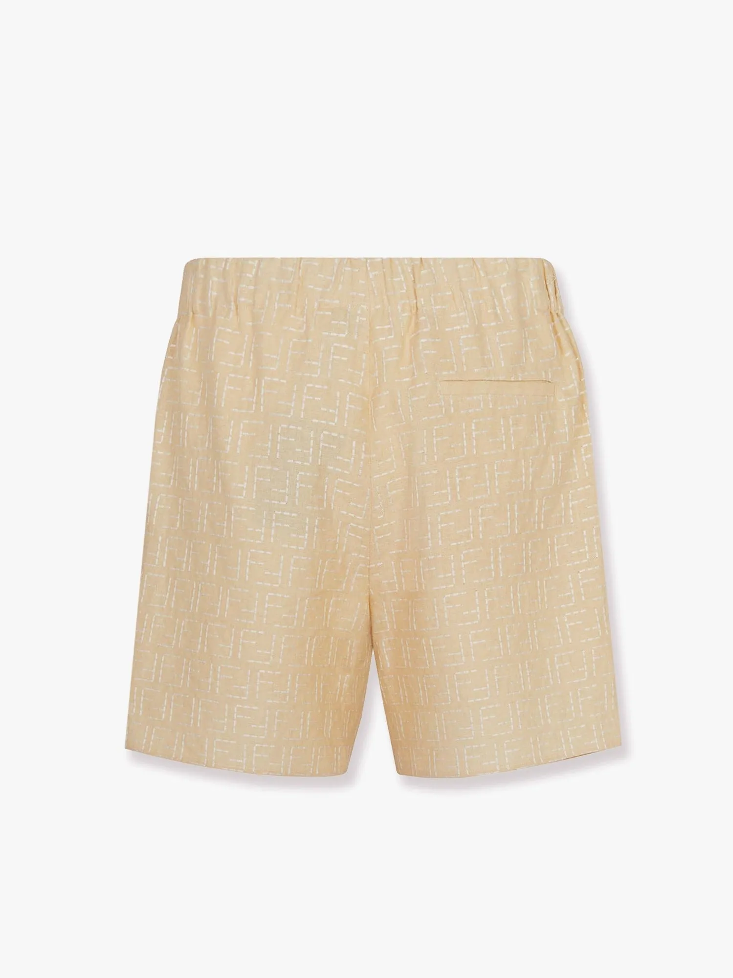 Fendi Jacquard linen and cotton bermuda shorts with all-over ff motif sold by Siebentaschen product image thumbnail 5