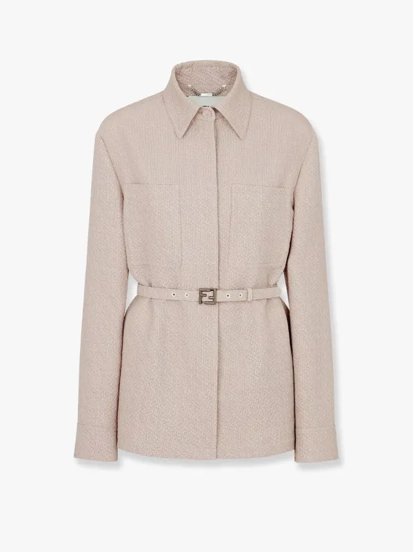 Fendi Ff diagonal 3d wool blazer sold by Siebentaschen