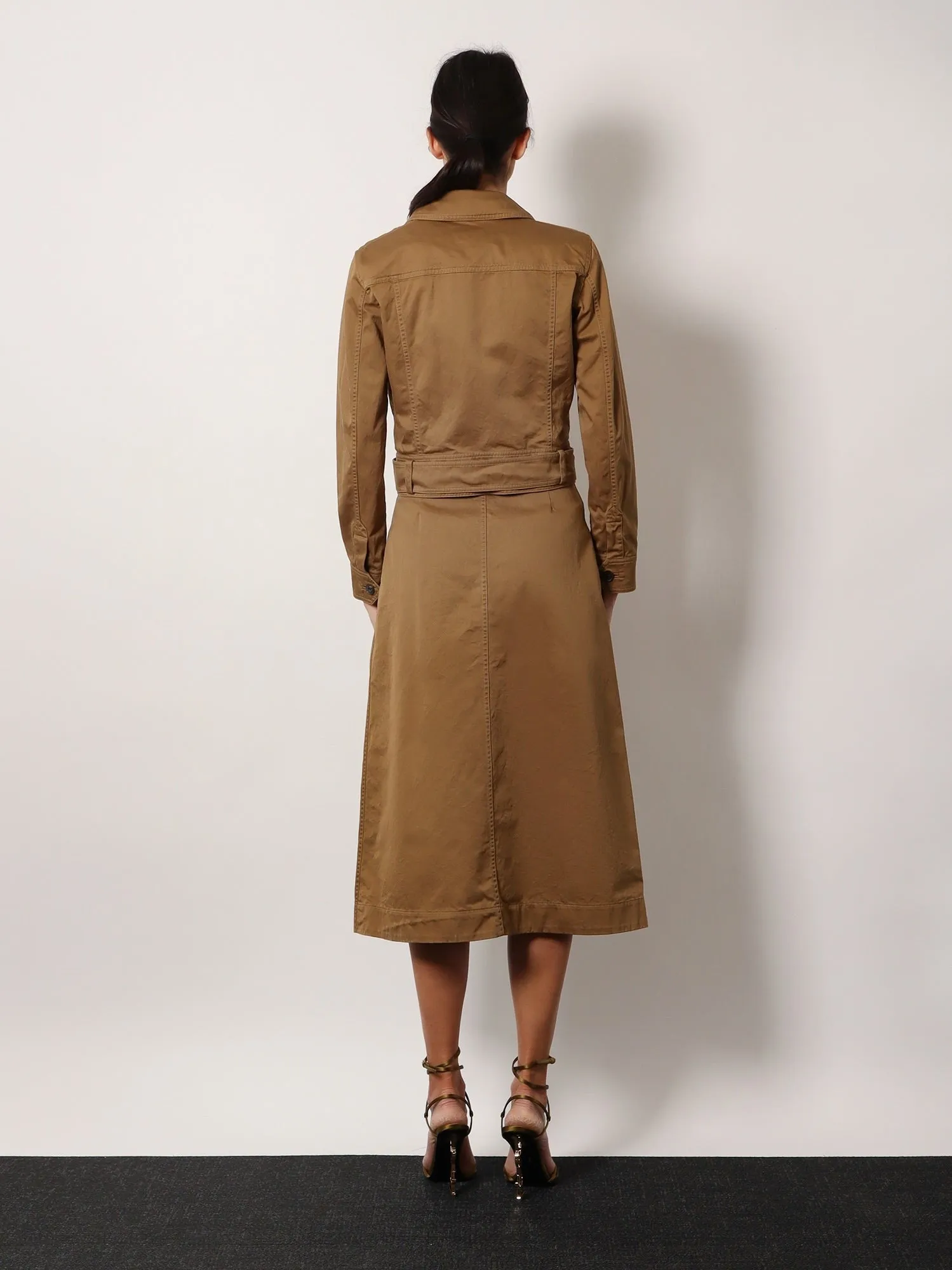 Saint Laurent Serge cotton midi skirt sold by Siebentaschen product image thumbnail 3