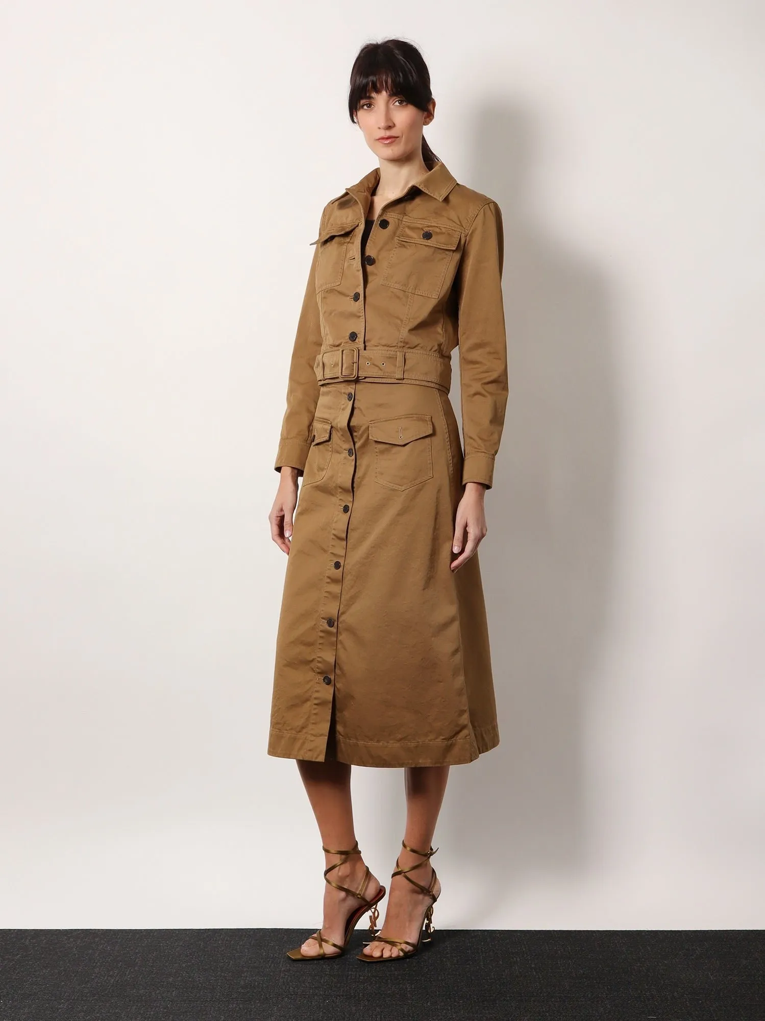 Saint Laurent Serge cotton midi skirt sold by Siebentaschen product image thumbnail 2